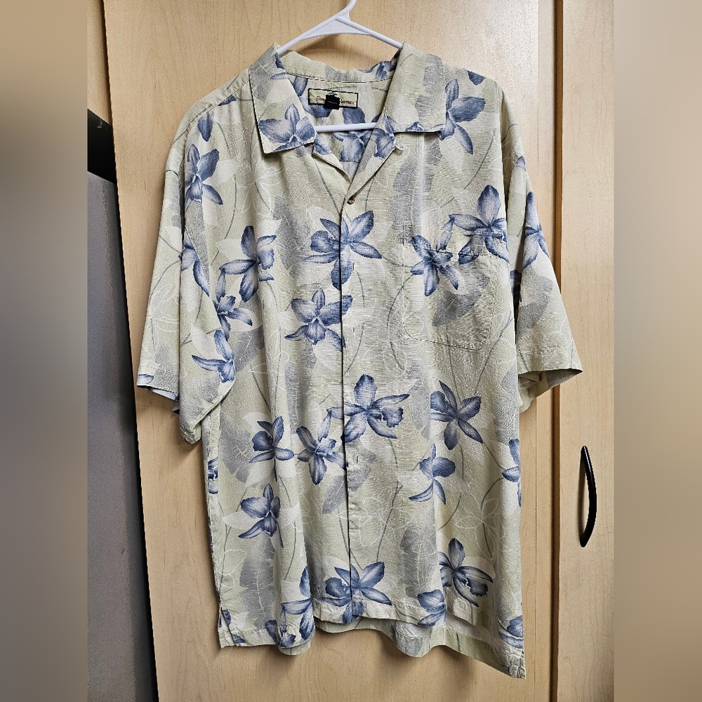 100% Silk Tommy Bahama Mens Button Down Size XL